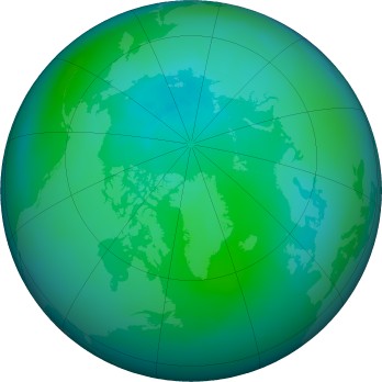 Arctic ozone map for 2016-09